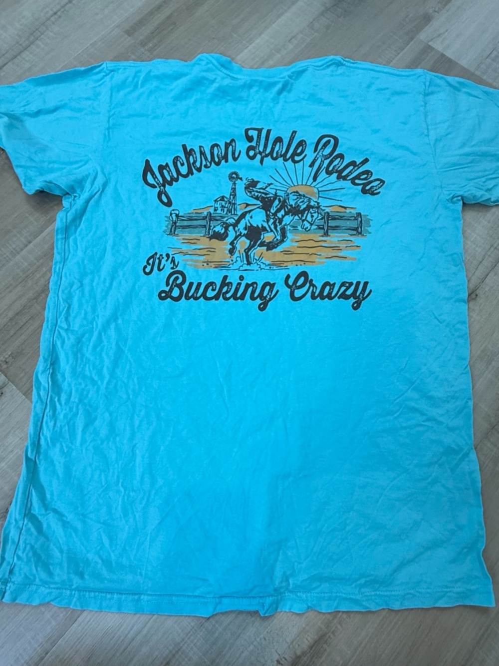 Western Jackson Hole Rodeo Cotton Short Sleeve T-Shirt Size Large
